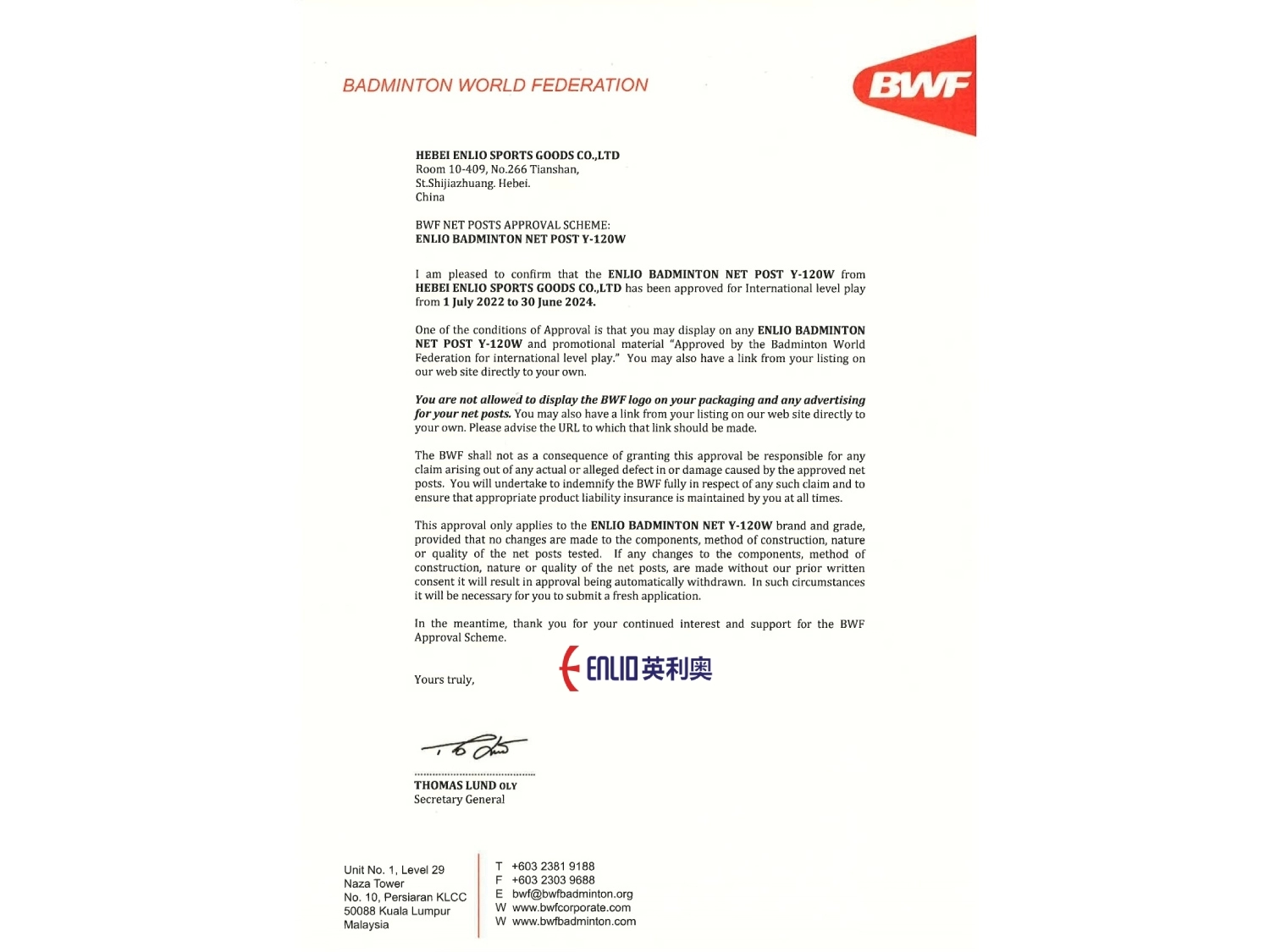 Trụ cầu lông Enlio EP135